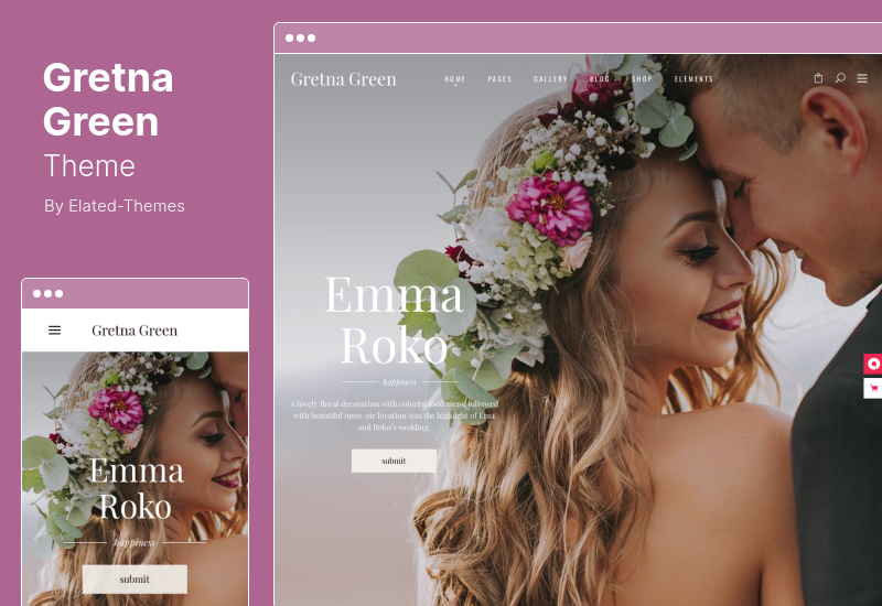 Tema Gretna Green - Tema WordPress Pernikahan