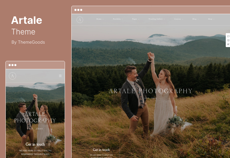 Tema Artale - Tema de WordPress para fotografía de bodas