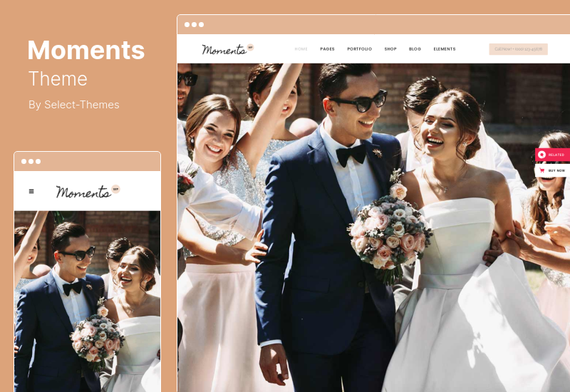 Moments Theme - Tema WordPress pentru eveniment de nuntă