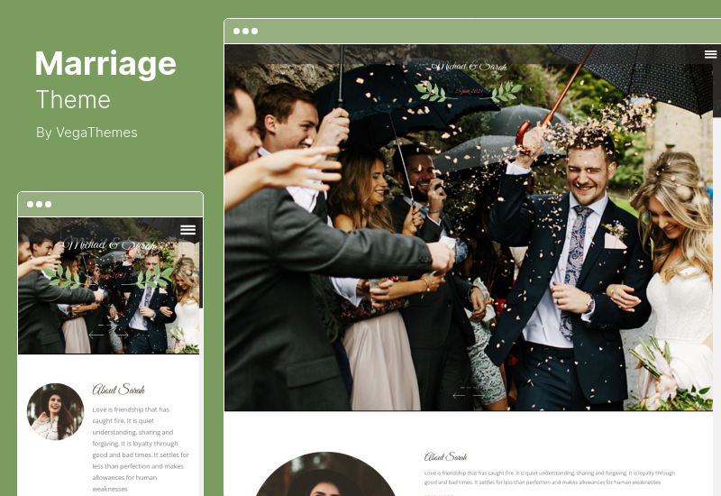 Heiratsthema - Responsives Hochzeits-WordPress-Theme