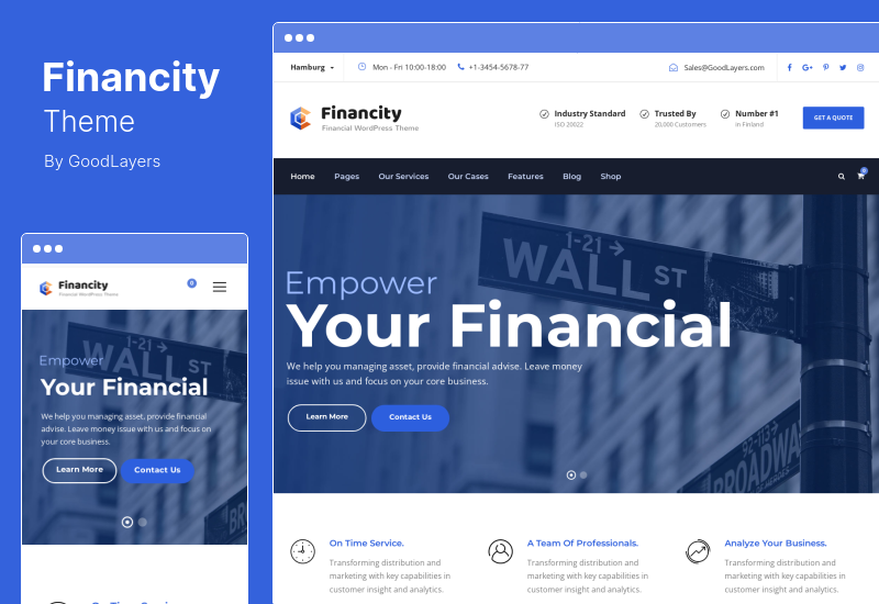 Financity Theme - Tema de WordPress para finanzas financieras empresariales