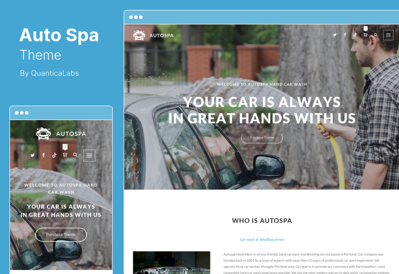 Auto Spa Theme - Autowaschanlage WordPress Theme