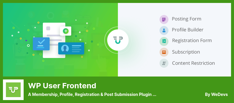 WP User Frontend Plugin — плагин членства, профиля, регистрации и отправки сообщений для WordPress