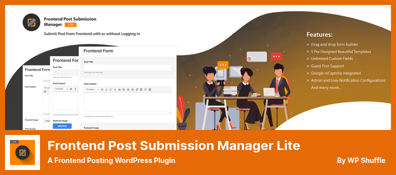 Complemento Frontend Post Submission Manager Lite - Un complemento de WordPress de publicación frontend