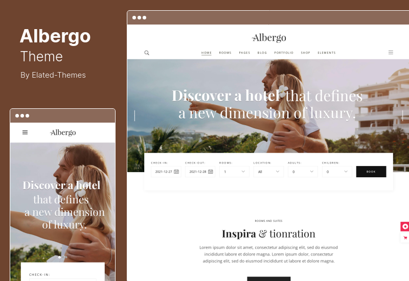 Albergo Theme - Tema de WordPress para reservas de alojamiento en hoteles