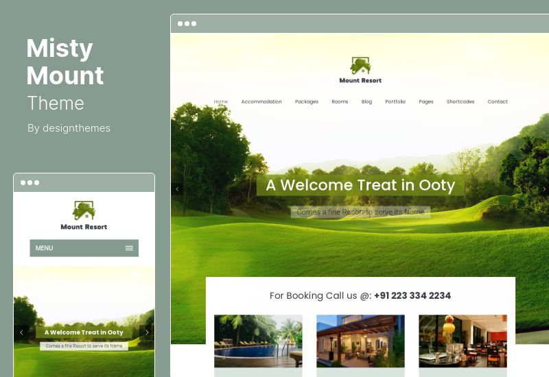 Misty Mount Theme - Mount Resort & Hotel WordPress 主题