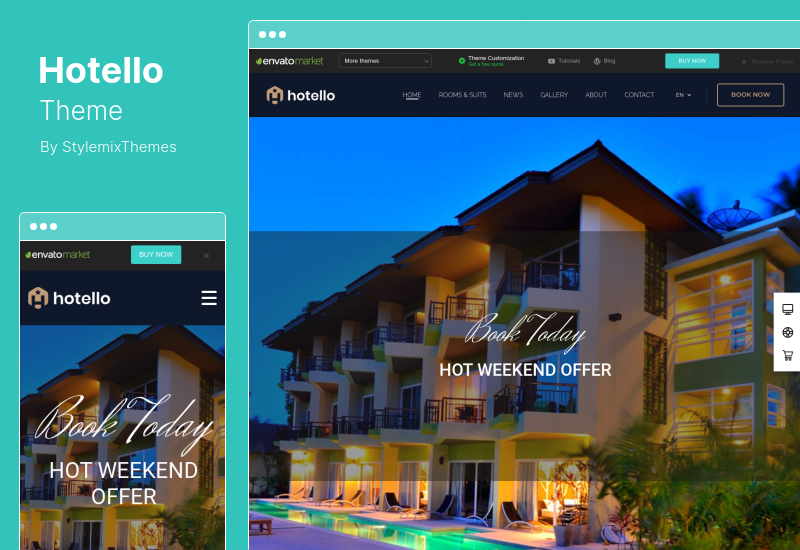 ธีม Hotello - ธีม WordPress การจองโรงแรม