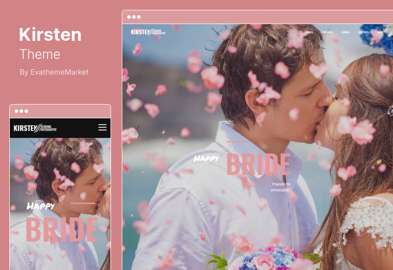 Kirsten Theme - Tema limpio de WordPress para fotografía de bodas