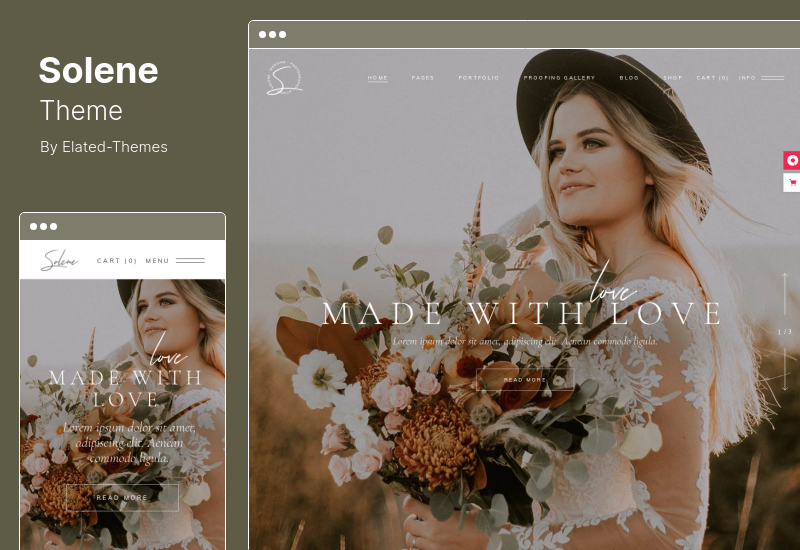 Tema Solene - Tema WordPress Fotografi Pernikahan