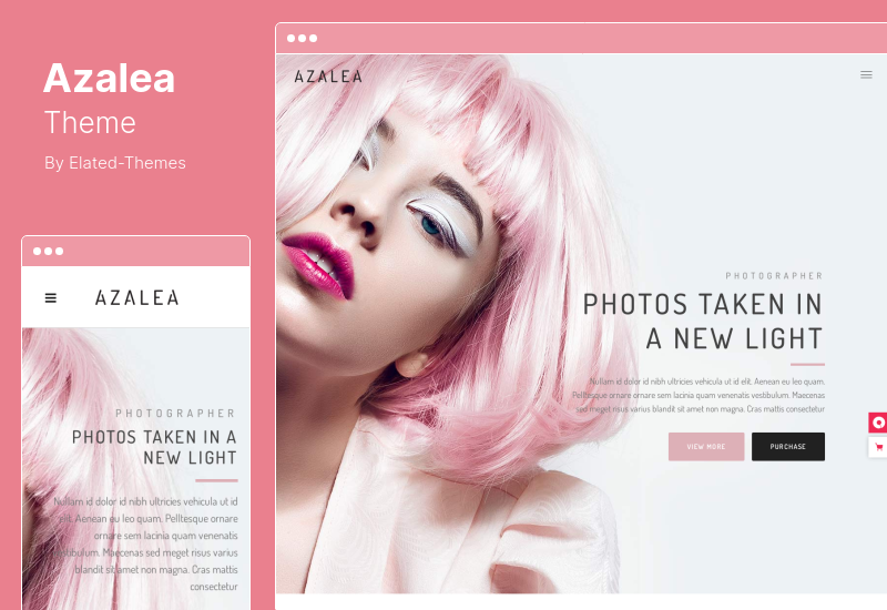 ธีม Azalea - ธีม WordPress การถ่ายภาพแฟชั่น