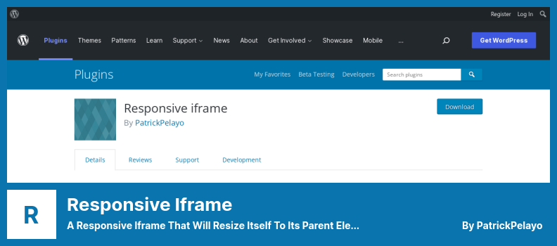 ปลั๊กอิน iframe ที่ตอบสนอง - Iframe ที่ตอบสนองซึ่งจะปรับขนาดตัวเองให้เป็นองค์ประกอบหลัก