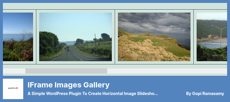 Plugin iFrame Images Gallery - Un plugin WordPress simple pour créer un diaporama d'images horizontales