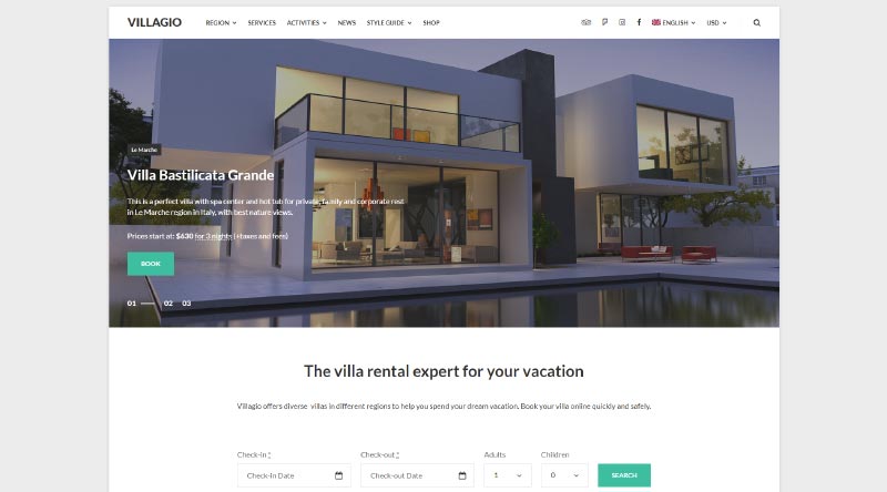 10+ Top Vacation Rental WordPress Themes 4