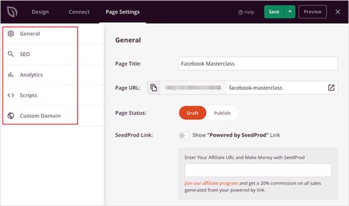 编辑 SeedProd 播客登陆页面设置