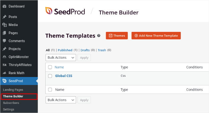 ตัวสร้างธีม SeedProd