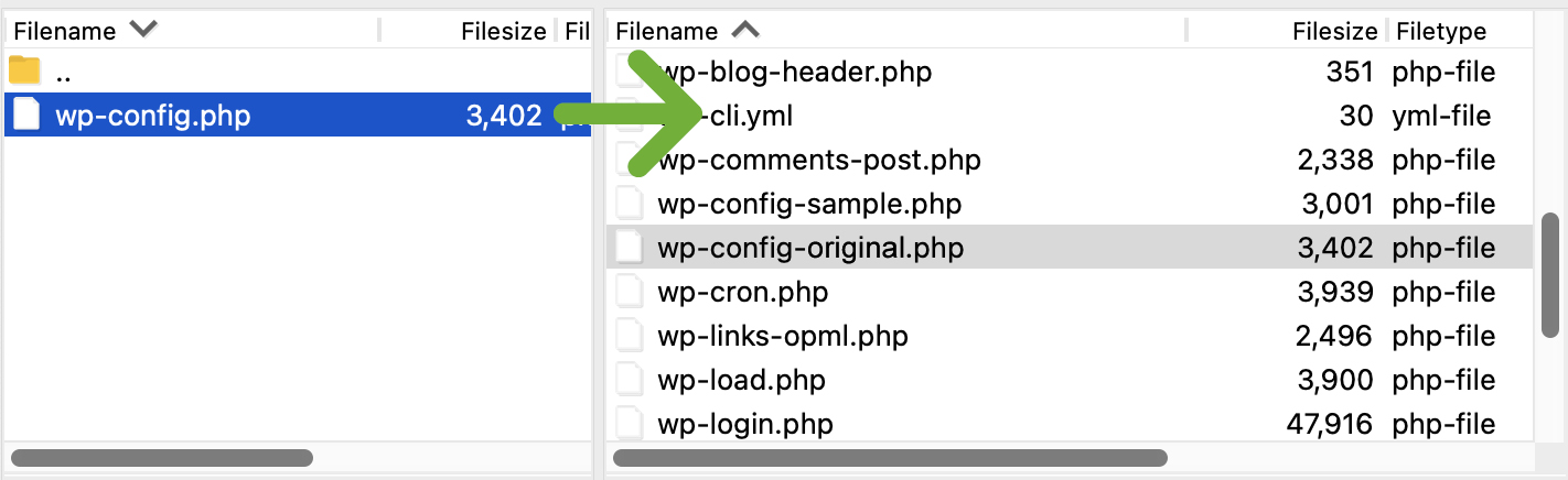 wp-config.php dosyasını taşıma