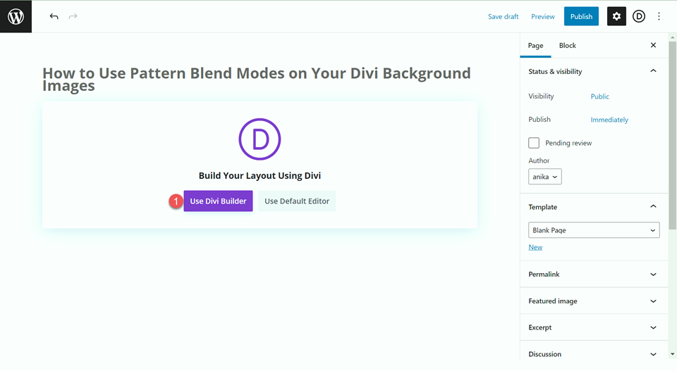 Divi Background Pattern Blend Mode Disposition 3 Utiliser Divi Builder