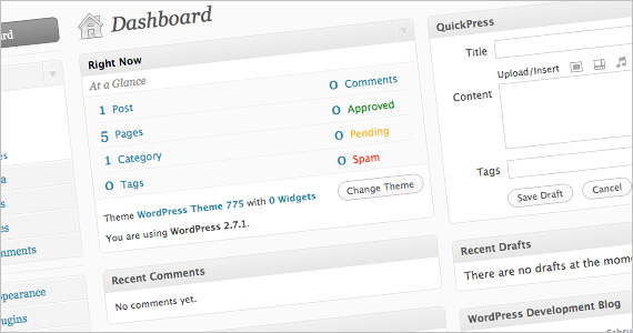 WordPress Administration Interface