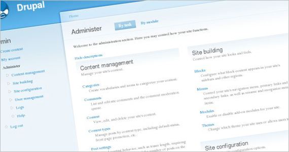 Drupal Administration Interface