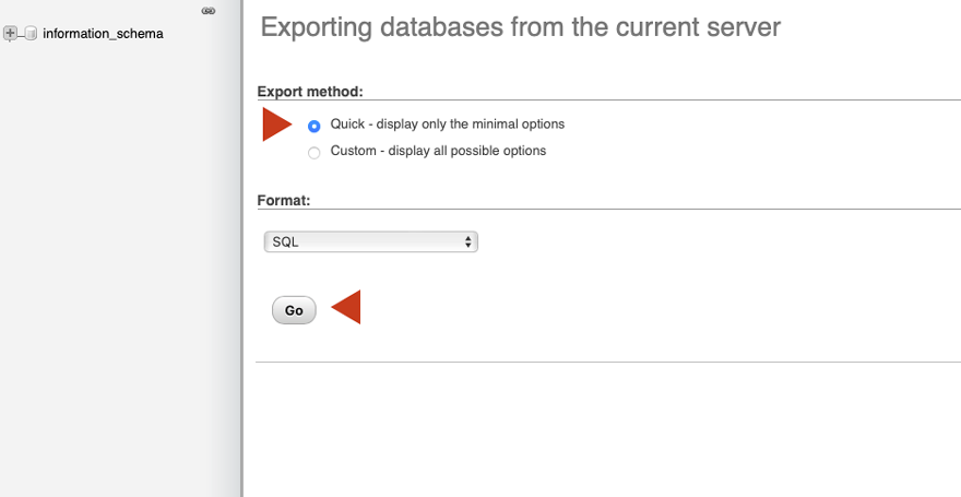 Exportation de bases de données avec WordPress Staging Site