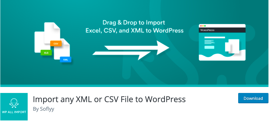 herhangi bir xml veya csv dosyası eklentisini içe aktarın