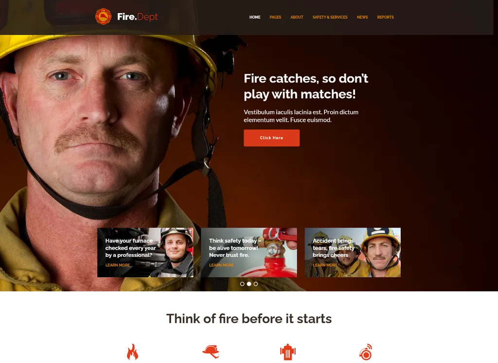 Service d'incendie | FD Station et thème WordPress de sécurité