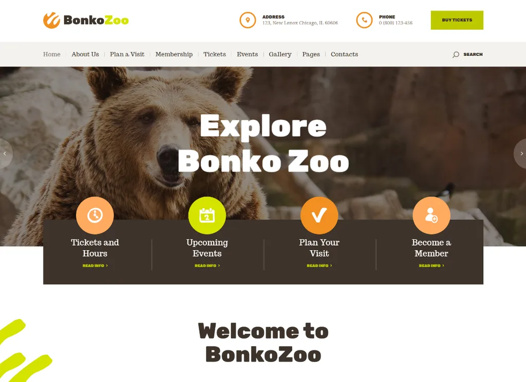 Bonko | Thème WordPress Safari & Zoo