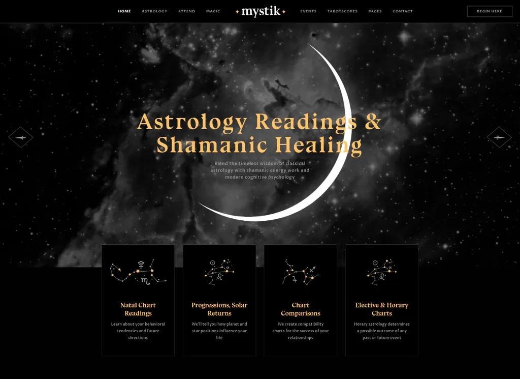 mistik | Astrologi & Horoskop Esoterik Tema WordPress Menceritakan Keberuntungan + RTL