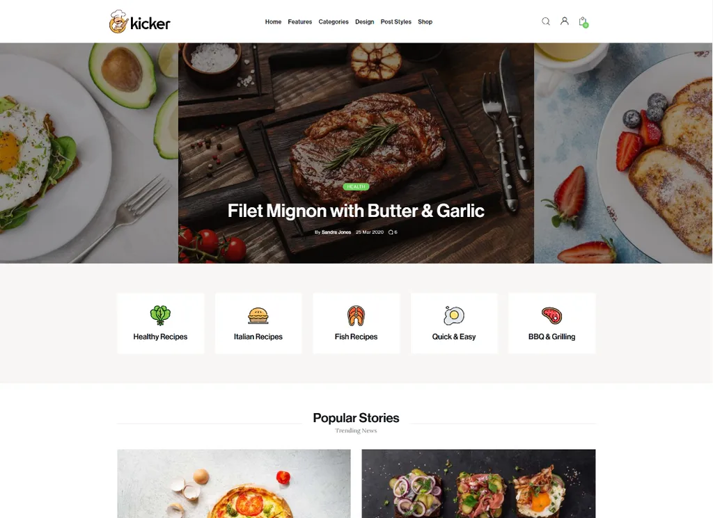 Kicker - Thème WordPress pour blogs polyvalents