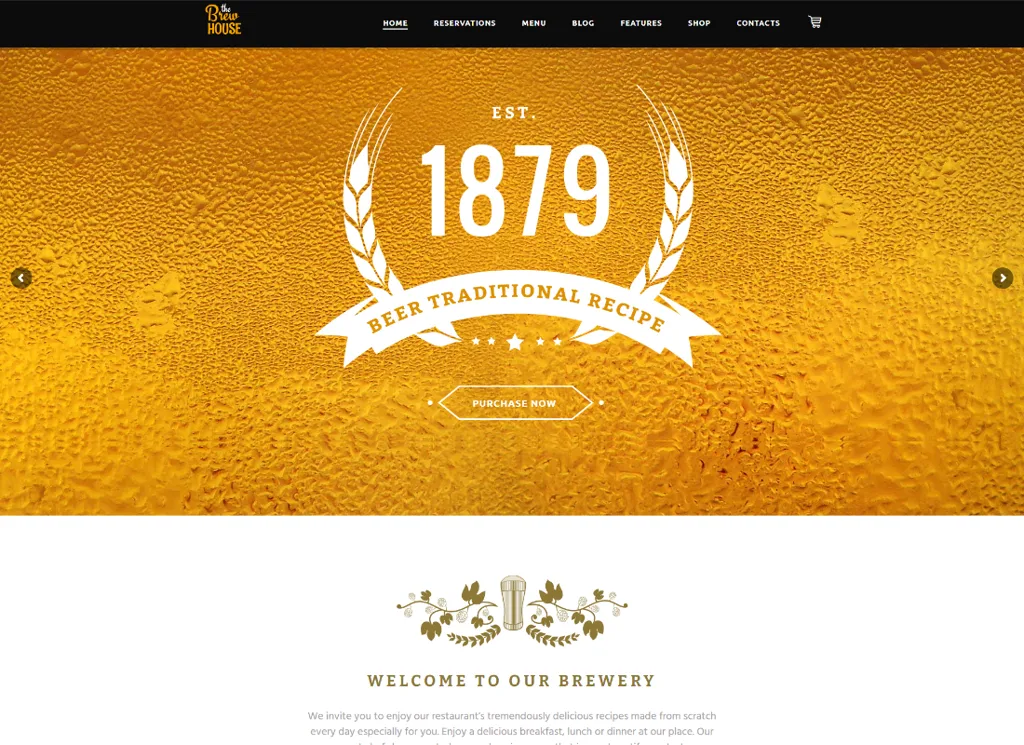 BrewHouse - Thème WordPress pour brasserie / pub / restaurant