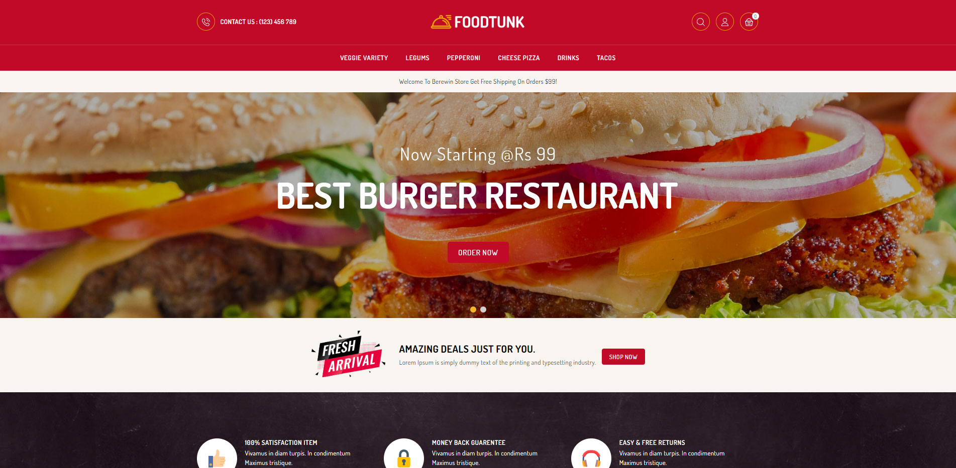 FoodTunk - 美食餐厅 Prestashop 主题