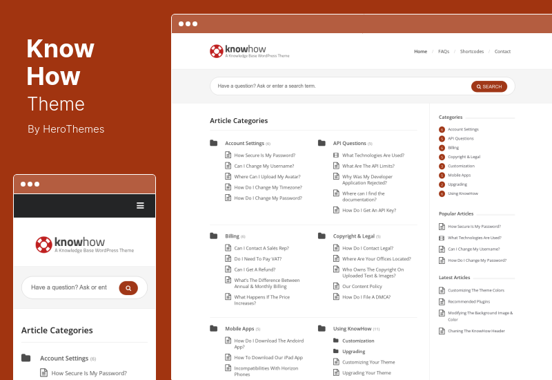 Tema KnowHow - Um tema WordPress de base de conhecimento