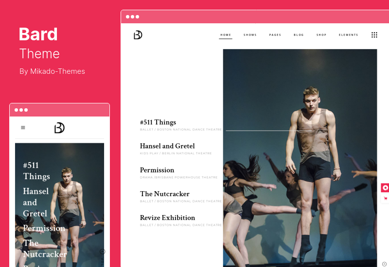 Bard Theme - ธีม WordPress โรงละครและศิลปะการแสดง