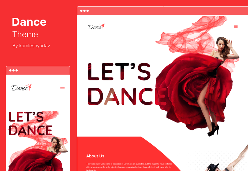 ธีมเต้นรำ - Dance Academy WordPress Theme