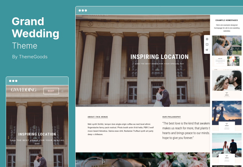 Tema Grand Wedding - Tema WordPress Grand Wedding