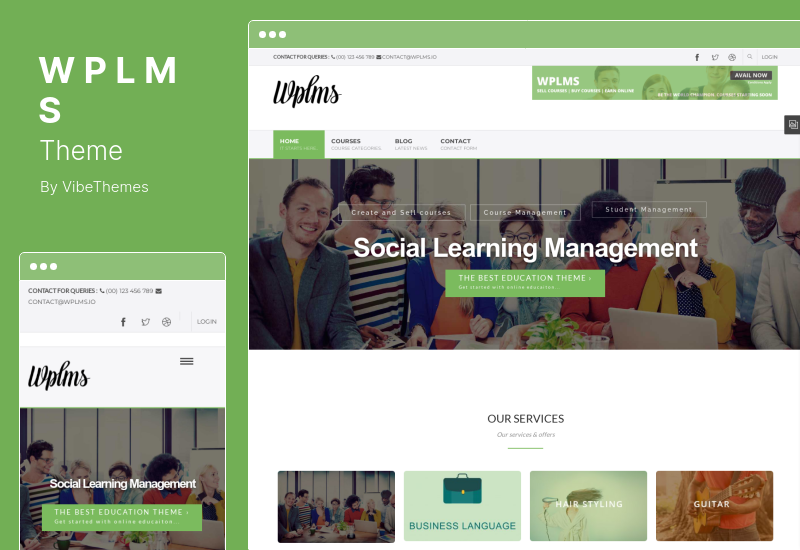 Tema WPLMS - Tema WordPress del sistema di gestione dell'apprendimento