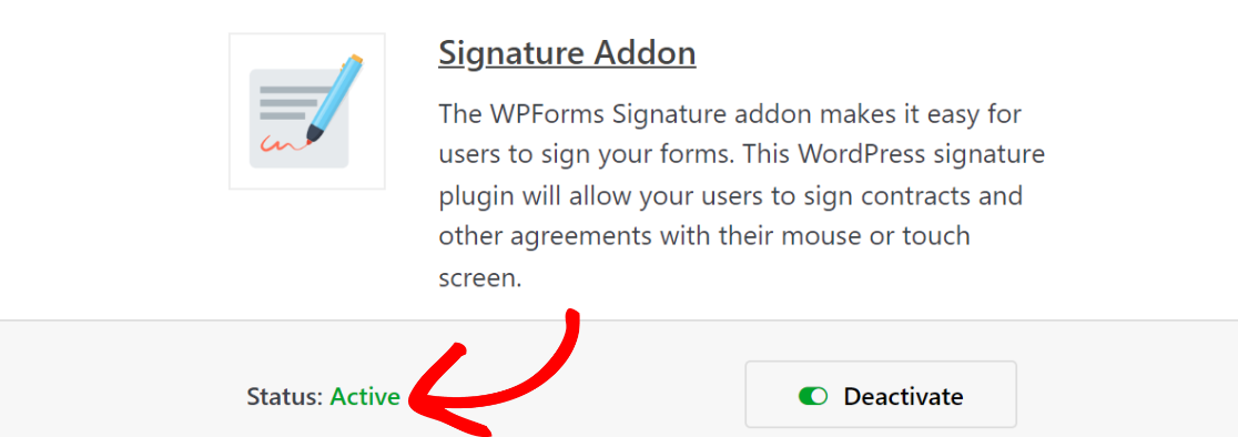 signtaure addon