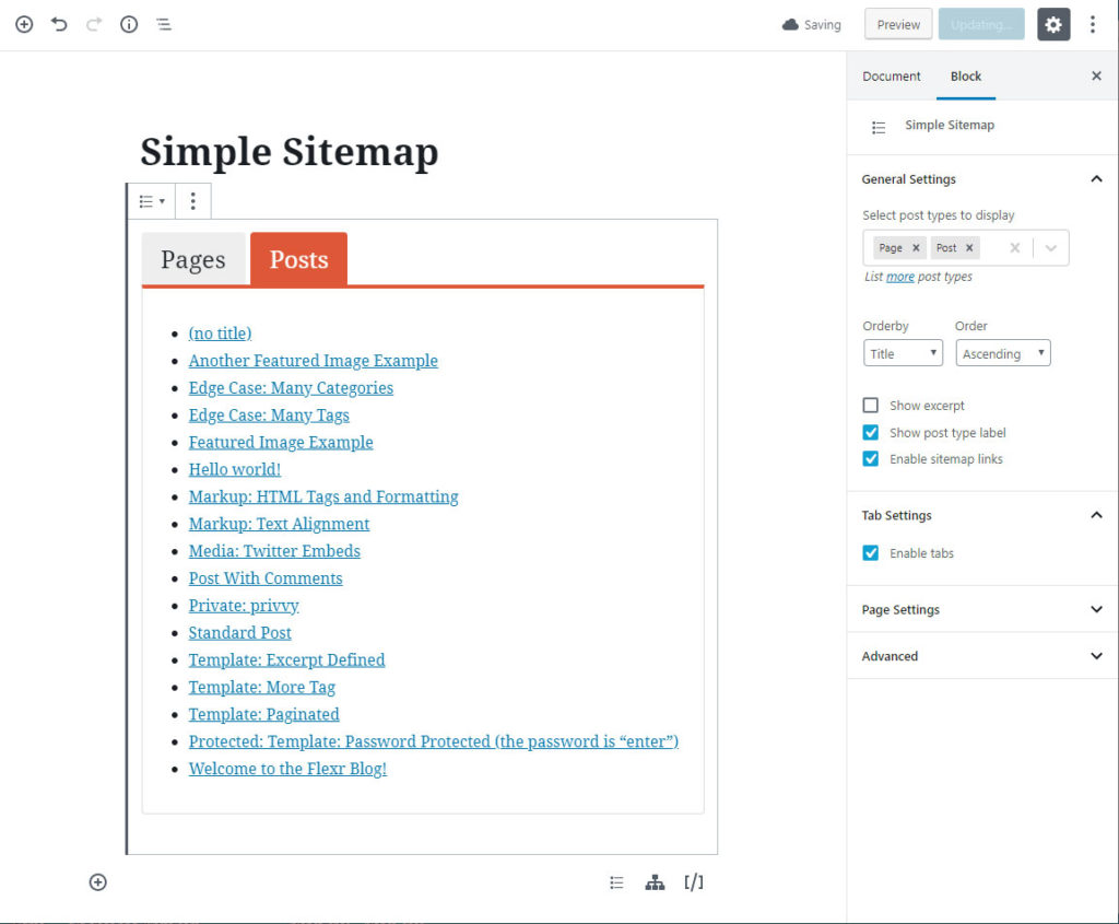 mapa del sitio html para mejorar el ranking de google ejemplo