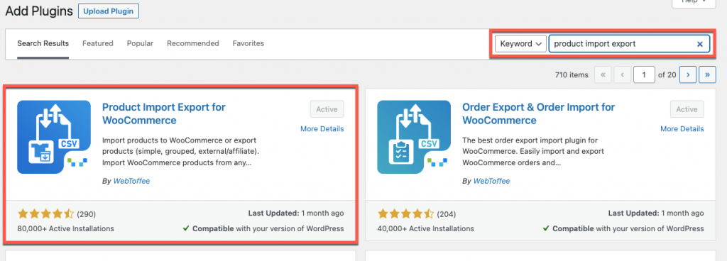 Export de import de produse pentru pluginuri WooCommerce