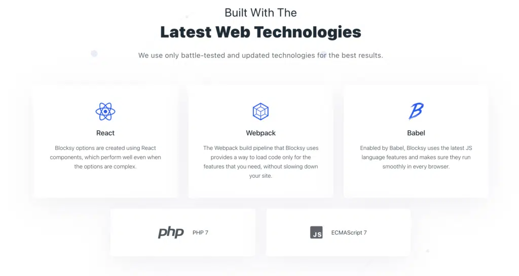 Technologies Web en bloc