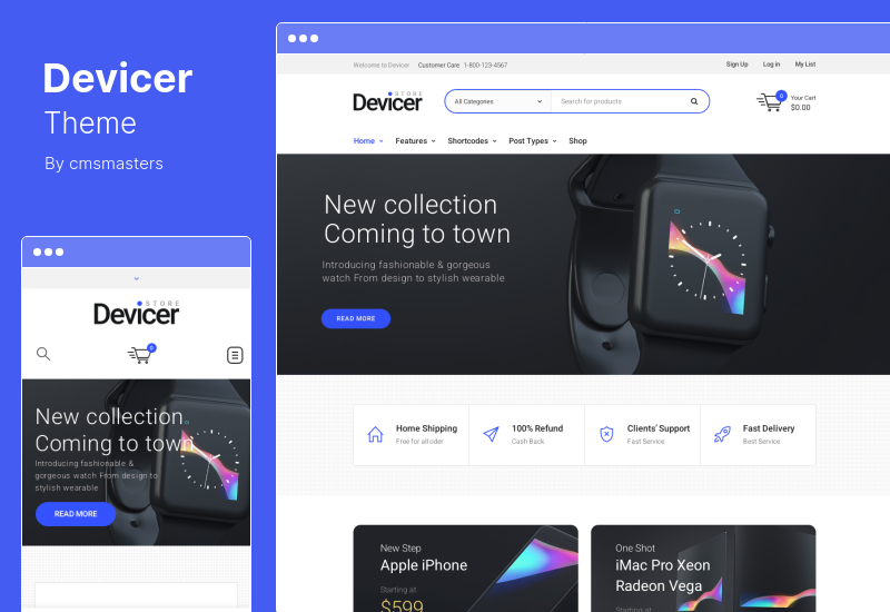 Devicer テーマ - Electronics, Mobile & Tech Store WordPress テーマ