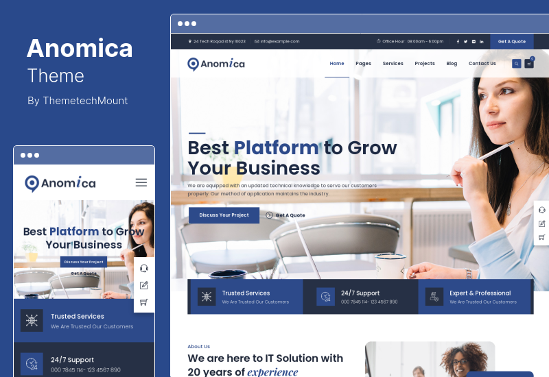 Anomica Theme - Тема WordPress для ИТ-решений и услуг