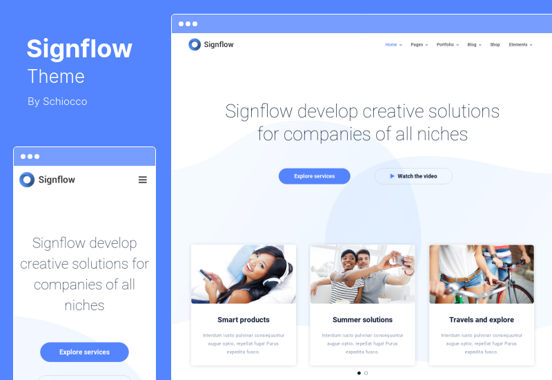 Signflow Theme - Tema WordPress Tech dan Startup