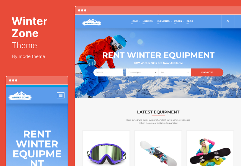 Thème WinterZone - Thème WordPress pour le ski et les sports d'hiver