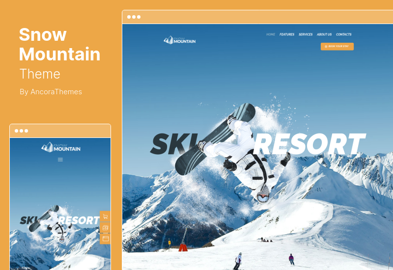 Snow Mountain Theme – WordPress Theme für Skigebiete und Snowboardschulen