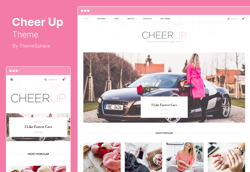 Tema CheerUp - Tema WordPress de comida, blog e revista