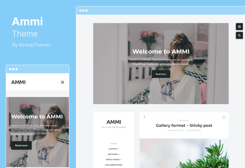 Ammi Theme - minimalistyczny motyw WordPress na blogu