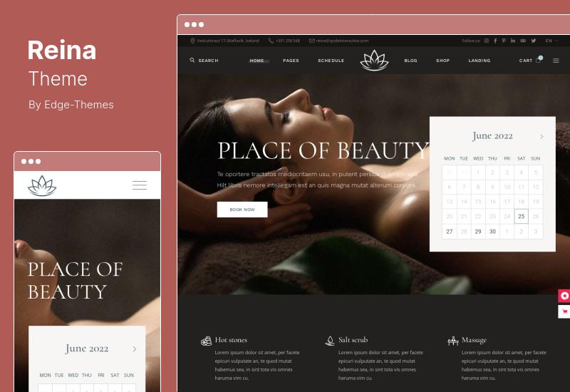 Tema Reina - Tema WordPress Spa e Benessere