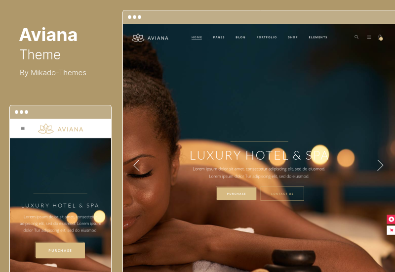 Motyw Aviana - Elegancki motyw Wellness & Spa WordPress