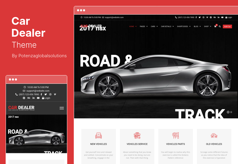 Motyw dealera samochodów — responsywny motyw motoryzacyjny WordPress